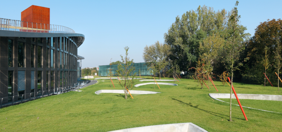 Aussenanlagen Solarfabrik Solon in Berlin-Adflershof copyright: hochC LANDSCHAFTSARCHITEKTUR GmbH